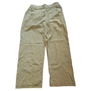 tribe a people united yellow/green striped wide leg pant Small Cotton Art Nepal